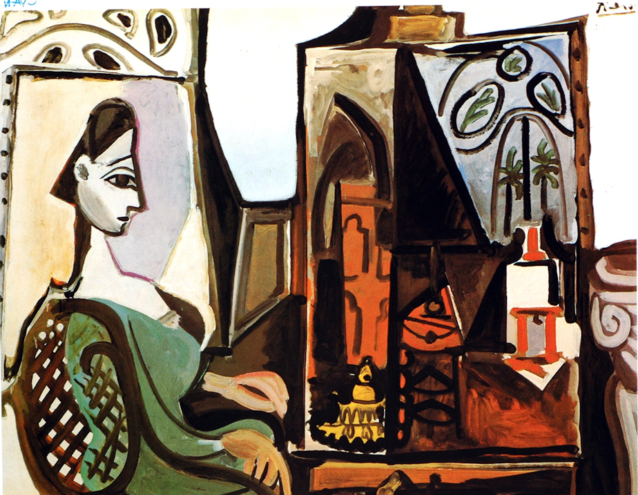 Deux peintures sur peau de vélin représentant une demoiselle et une dame de  Souabe.